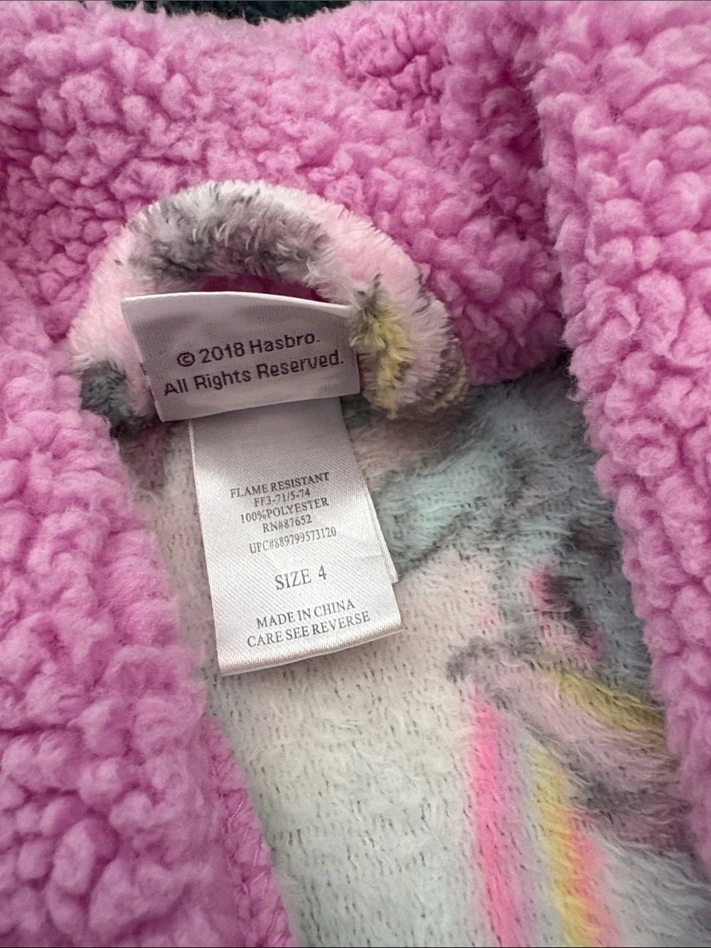 Girls' Pink Fleece Robe with My Little Pony Print